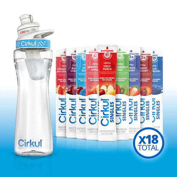 22oz. Plastic Bottle & LifeSip® Fruit Punch K2