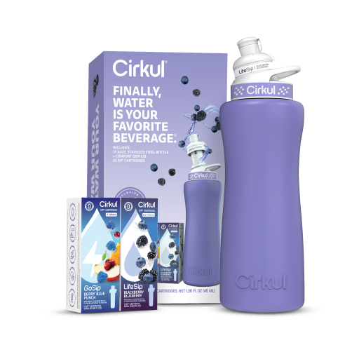 32oz. Matte Periwinkle Stainless Steel Bottle Starter Kit Z7